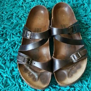 Brown Birkenstock sandles